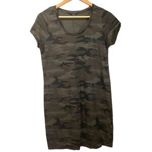 Social Standard by Sanctuary Camo Scoop Neck T Shirt Dress, Small Style XD9009K6